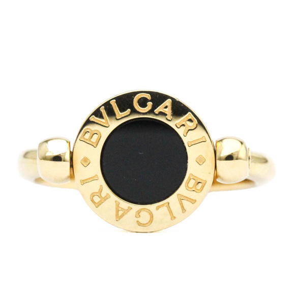 BVLGARI Jewelry - Polished BVLGARI BVLGARI-BVLGARI Flip Ring #6.5 Coral Onyx 18K Gold  BF562413